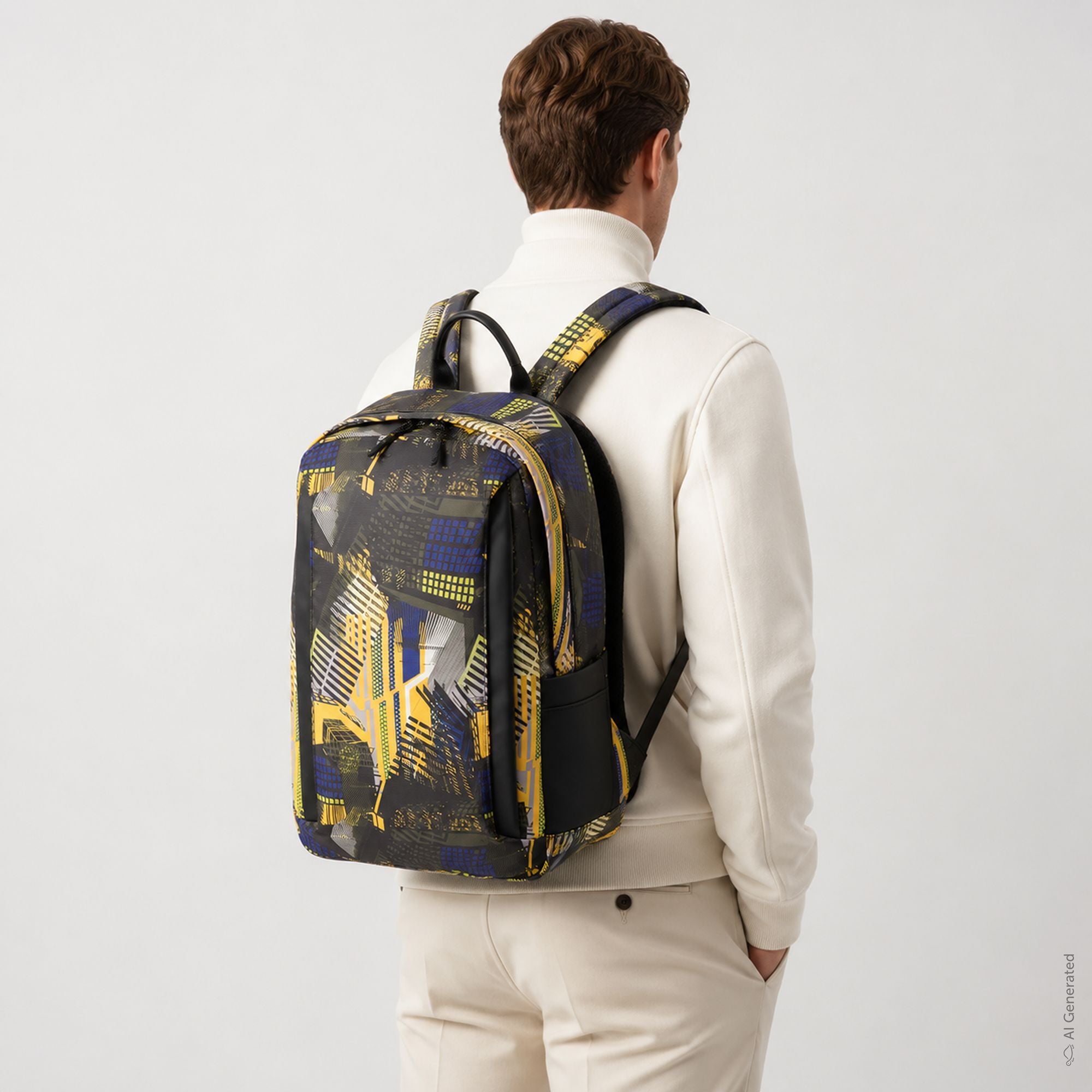 Zaino Uomo - Houston go Nero/Multicolore