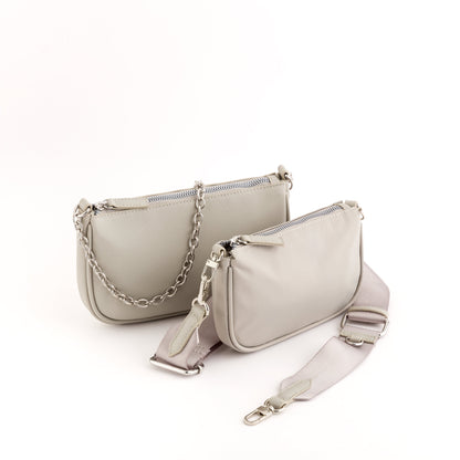 Shoulder bag + clutch - Trevis bags Pearl