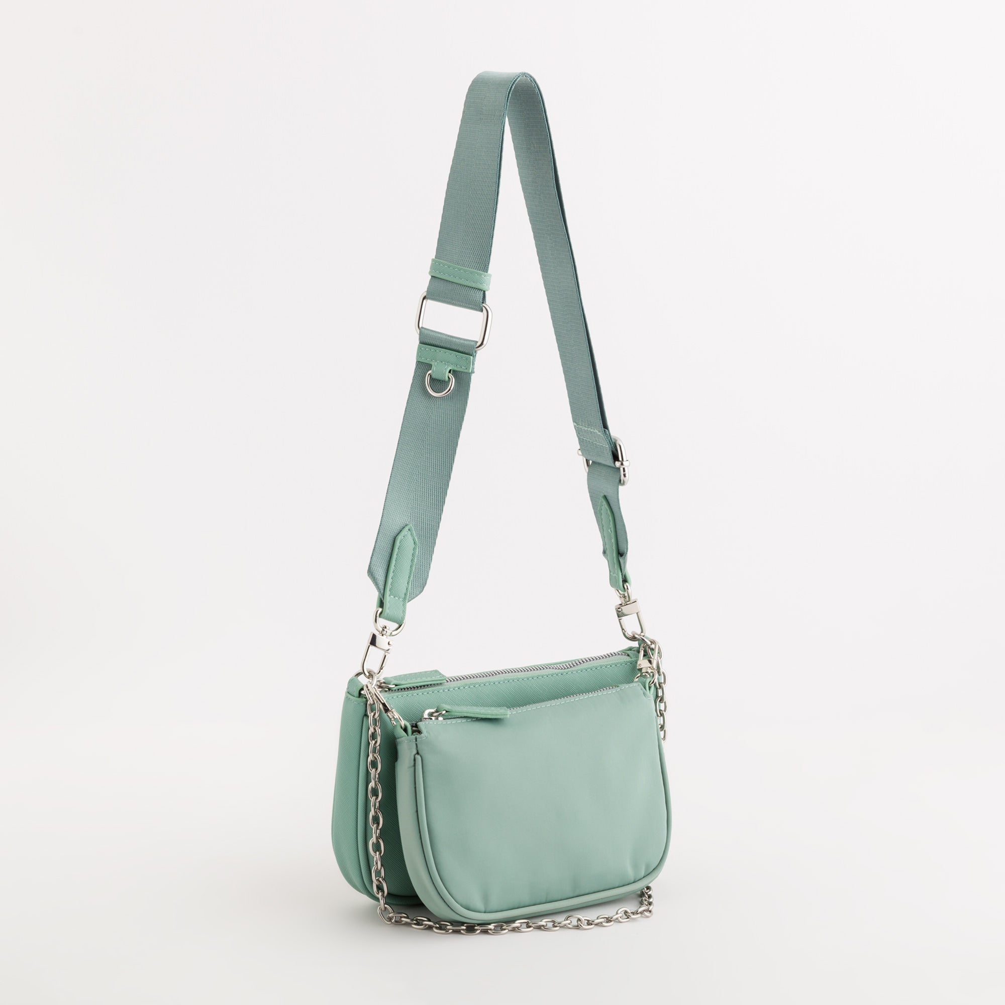 Sac à bandoulière + pochette - Trevis bags Pistacchio