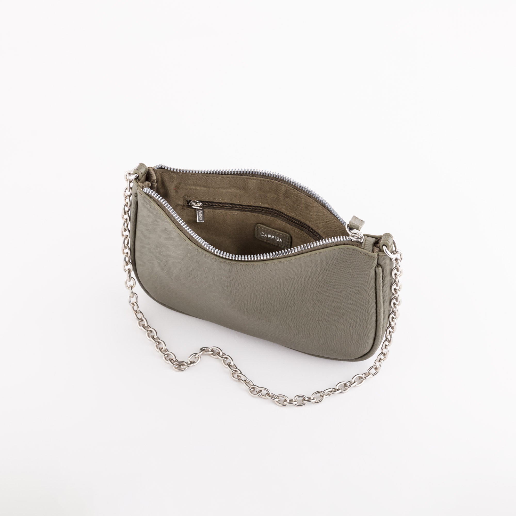 Sac à bandoulière + pochette - Trevis bags Verde fumo