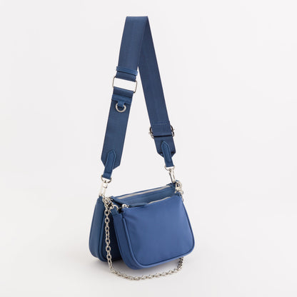 Umhängetasche + Clutch - Trevis Taschen Blau