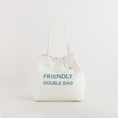 Wendbarer Einkaufsbummel — freundlicher Doppelstern Weiß/Aquamarin