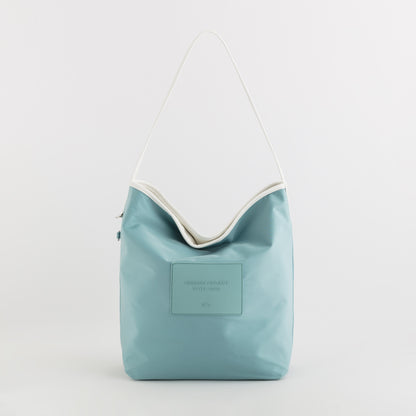 Wendetasche - Freundlicher Doppelspri Weiß/Aquamarin