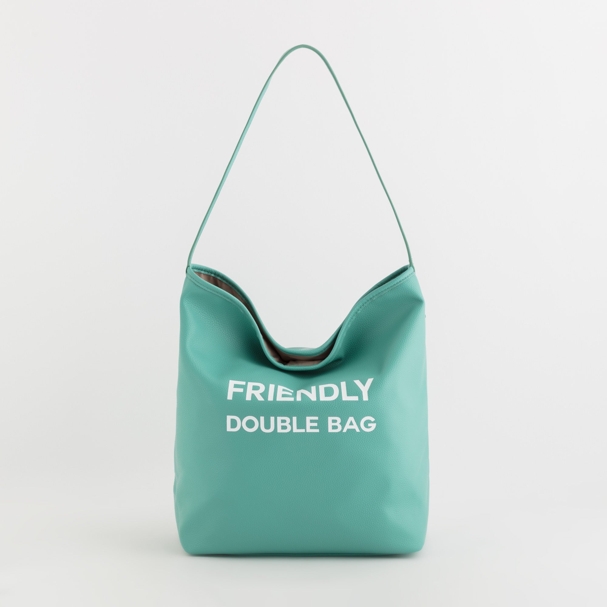 Bolsa reversible - Agradable doble ramillete Aguamarina/Arena