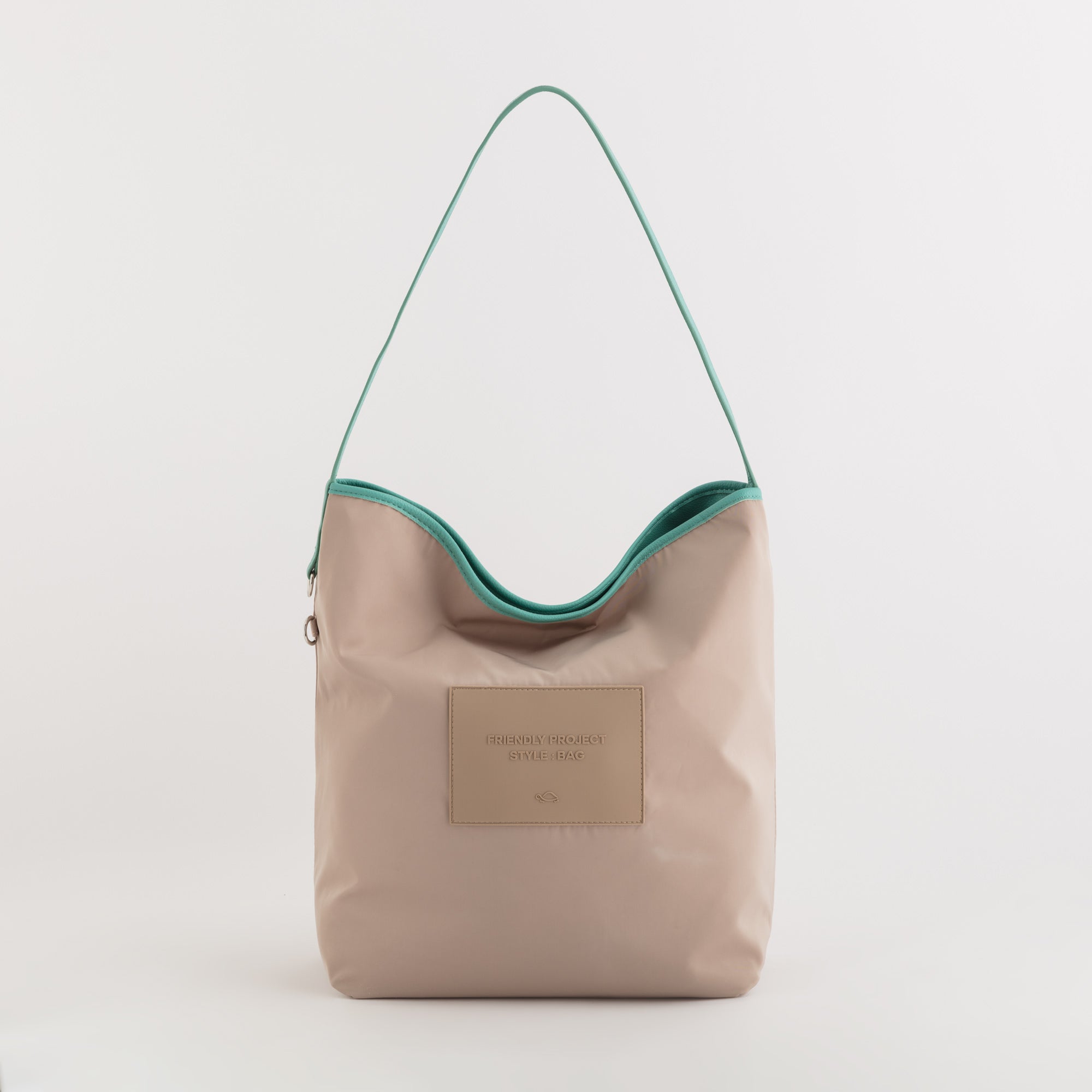 Bolsa reversible - Agradable doble ramillete Aguamarina/Arena