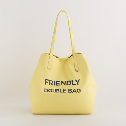 Shopping reversibile - Friendly double spri Giallo/Laguna