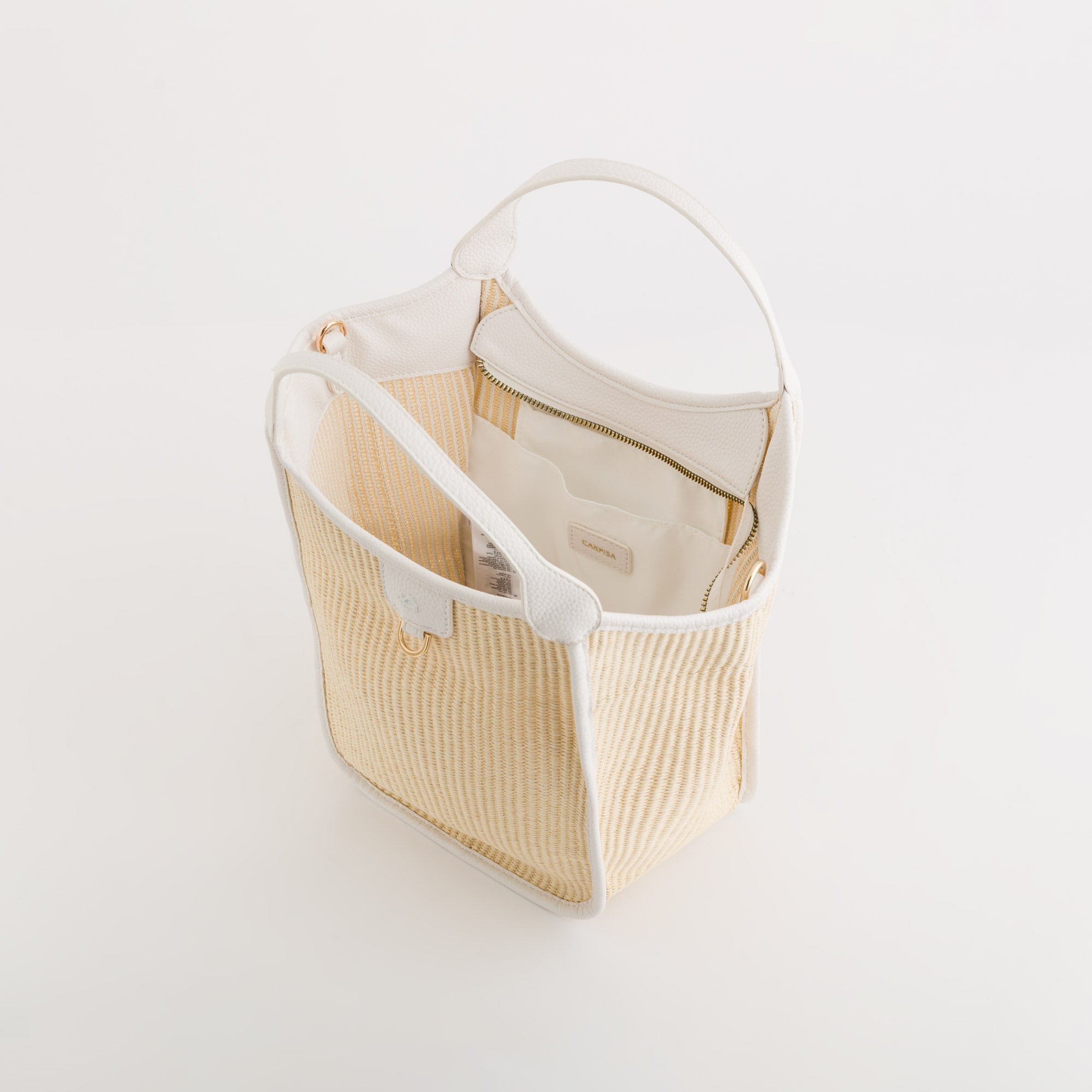 Sac à main pour femme - Euthalia Naturel/Blanc