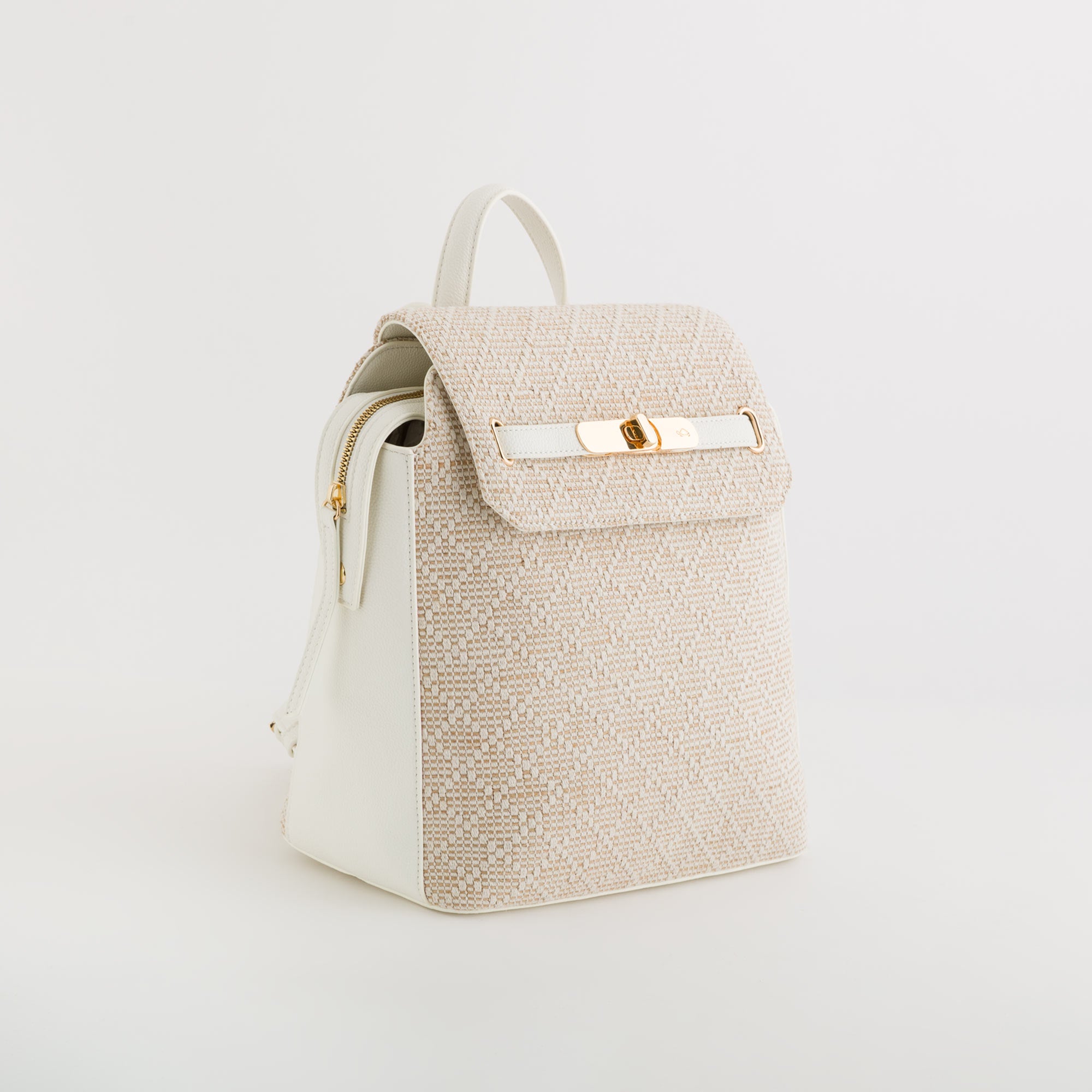 Women's Backpack - Begonia Natural/White