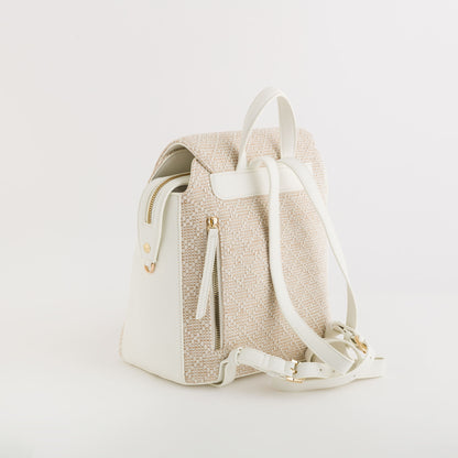 Women's Backpack - Begonia Natural/White