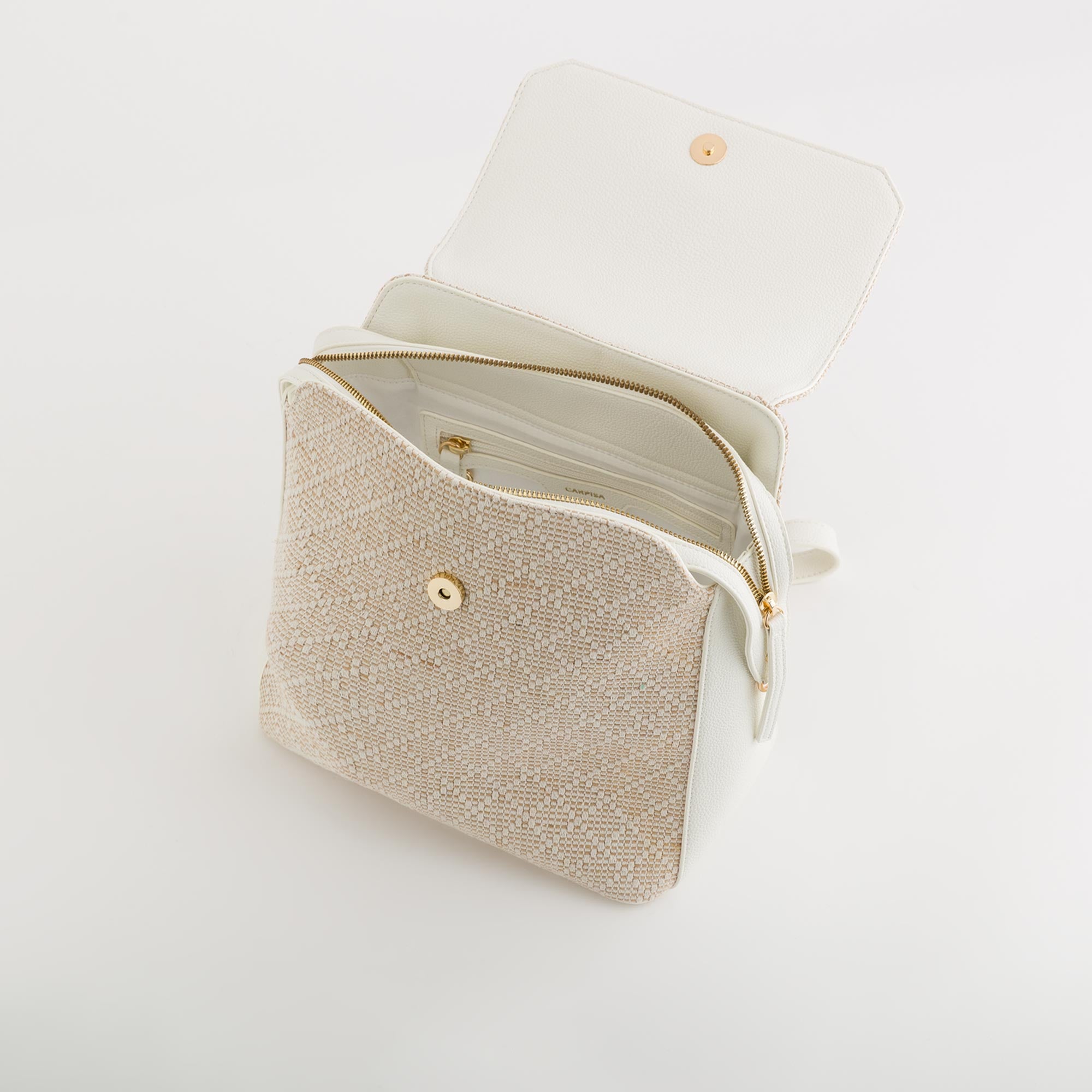 Women's Backpack - Begonia Natural/White