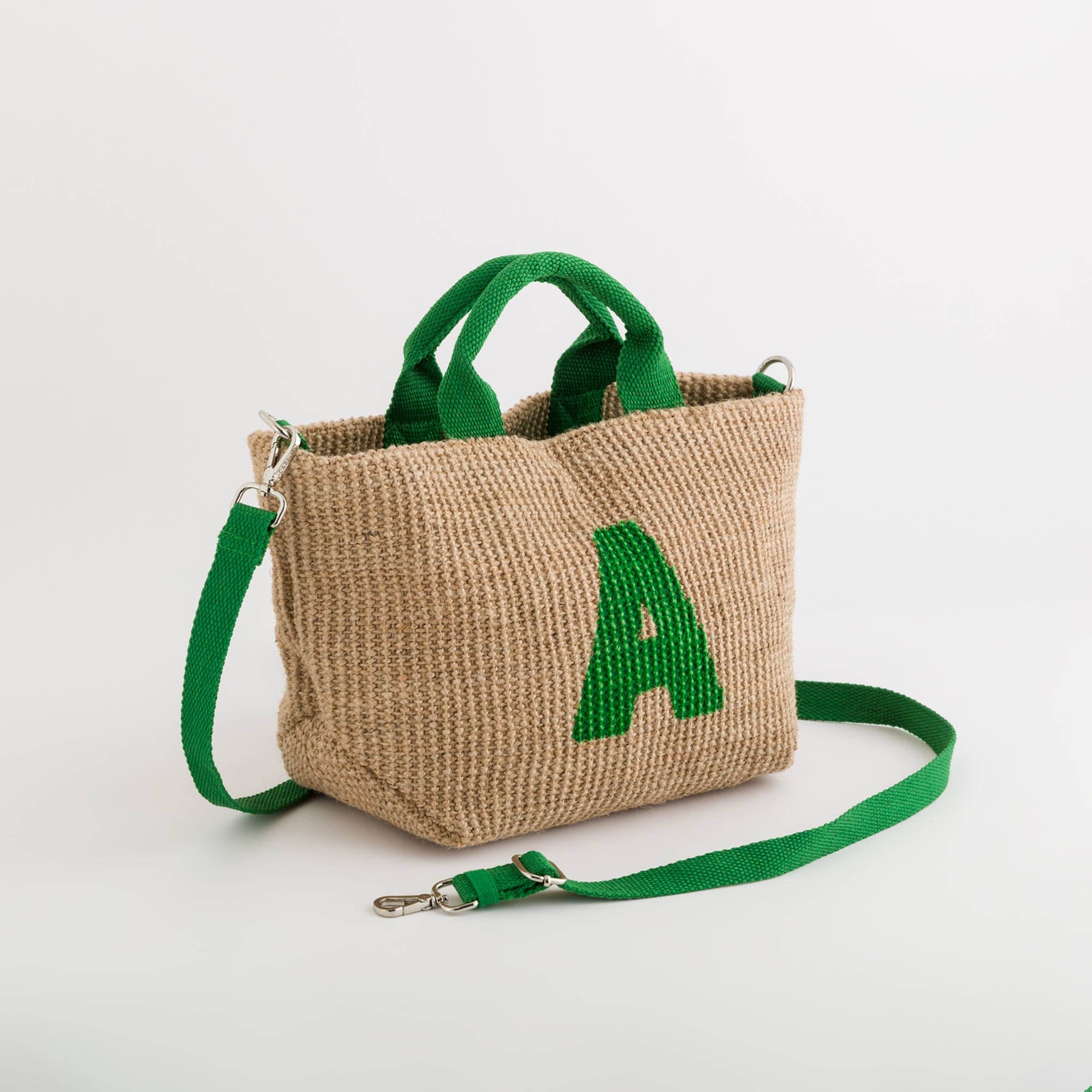 Damenhandtasche - Zante Natur/Grün