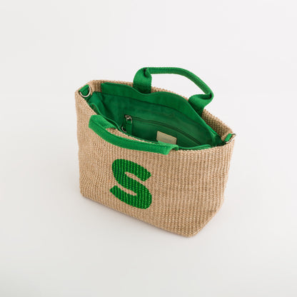 Damenhandtasche - Zante Natur/Grün