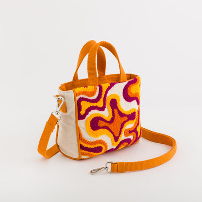 Mini borsa a mano - Serifo v2 Naturale/Arancio Multicolor