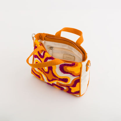 Mini borsa a mano - Serifo v2 Naturale/Arancio Multicolor