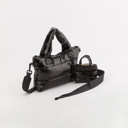 Borsa A Mano Donna - Badia Nero Metallico