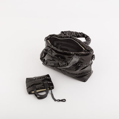 Borsa A Mano Donna - Badia Nero Metallico