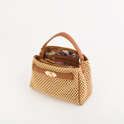 Women's Handbag - Junco Natural/Leather