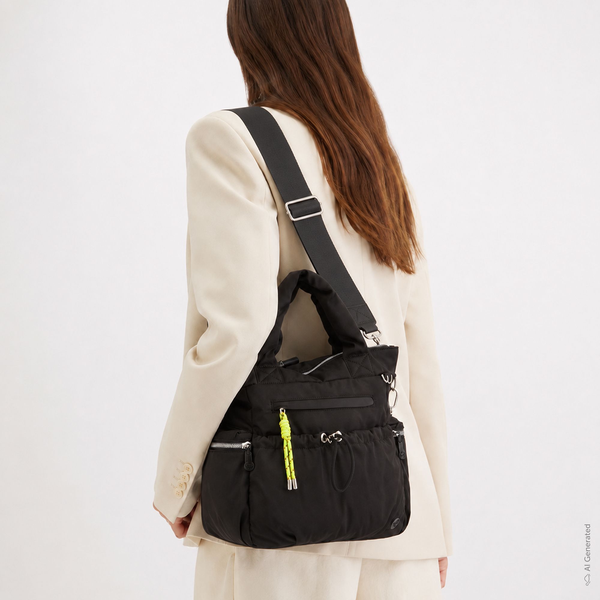 Women's Handbag/Backpack - Valentina Black