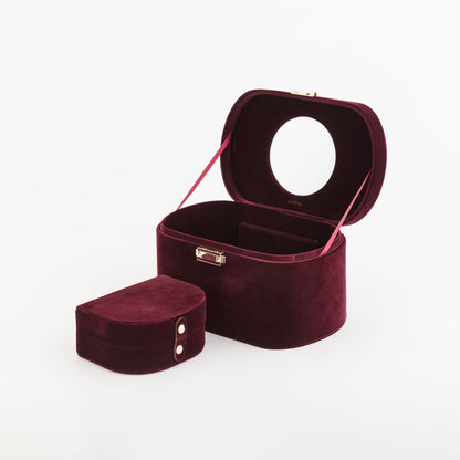 Women's jewelry box - Ginger jewelry case Prune