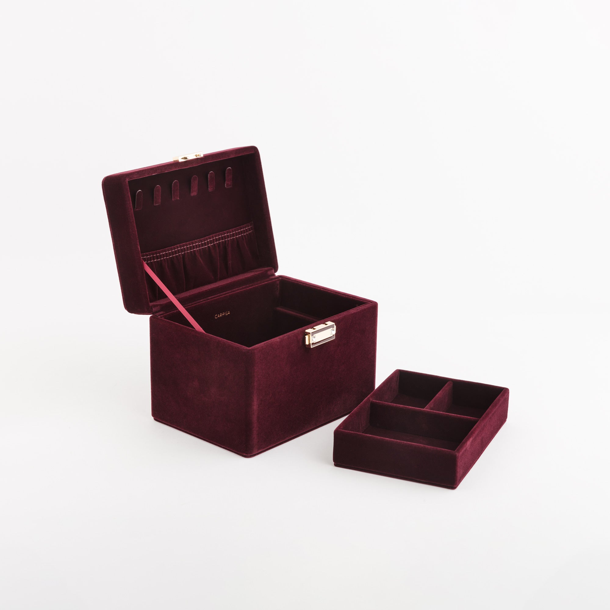 Women's jewelry box - Ginger jewelry case Prune