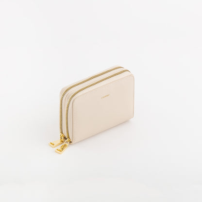 Cartera mediana para mujer - Cartera Loto v2 Crema
