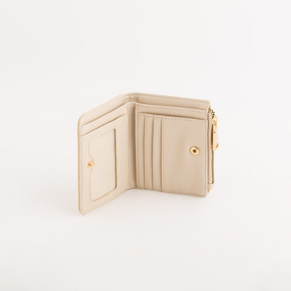 Cartera pequeña para mujer - Cartera Loto v2 Crema