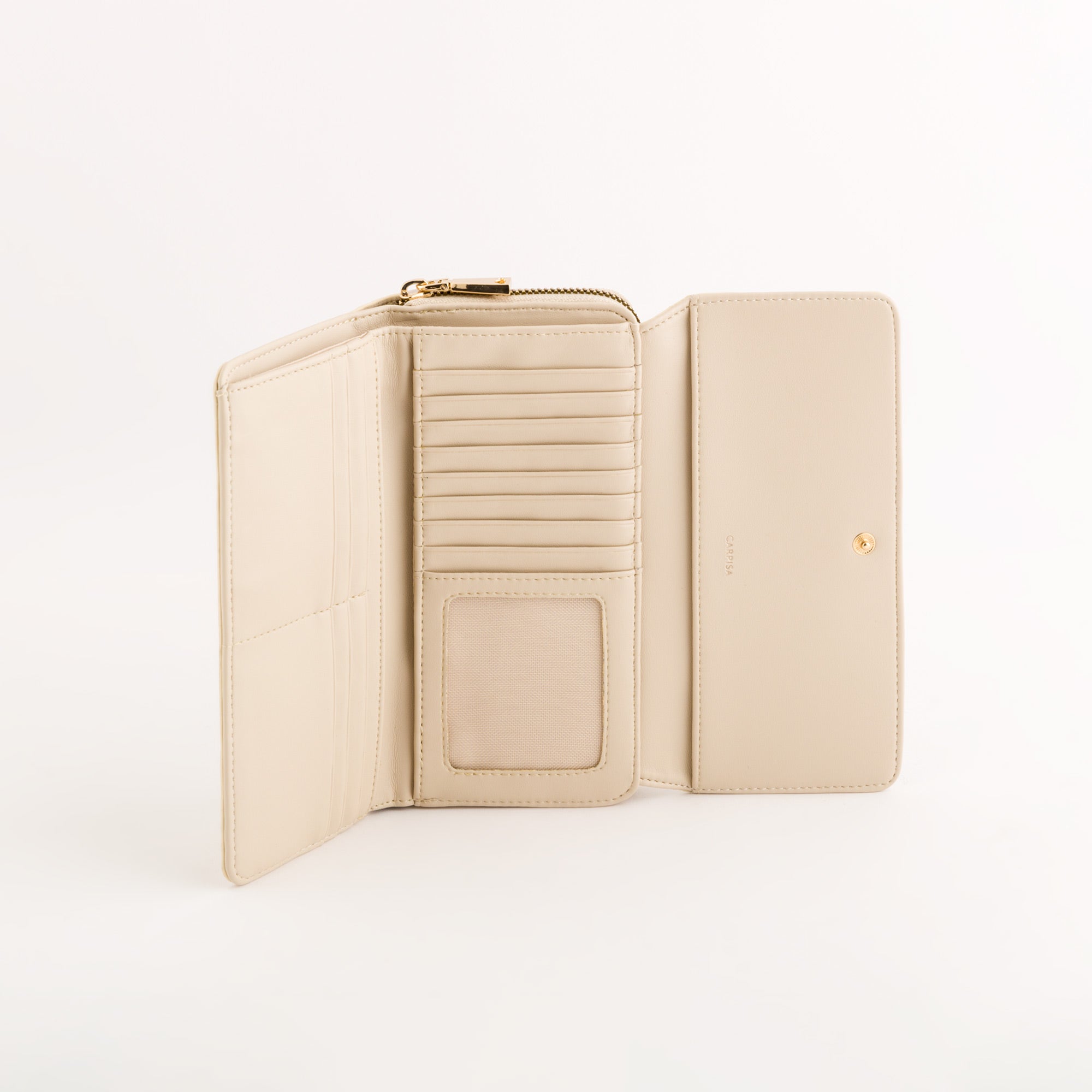 Cartera grande para mujer - Cartera Loto v2 Crema