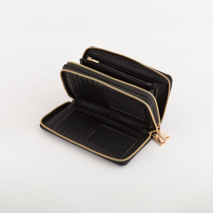 Mittelgroße Damenbrieftasche – Loto v2 Brieftasche Schwarz