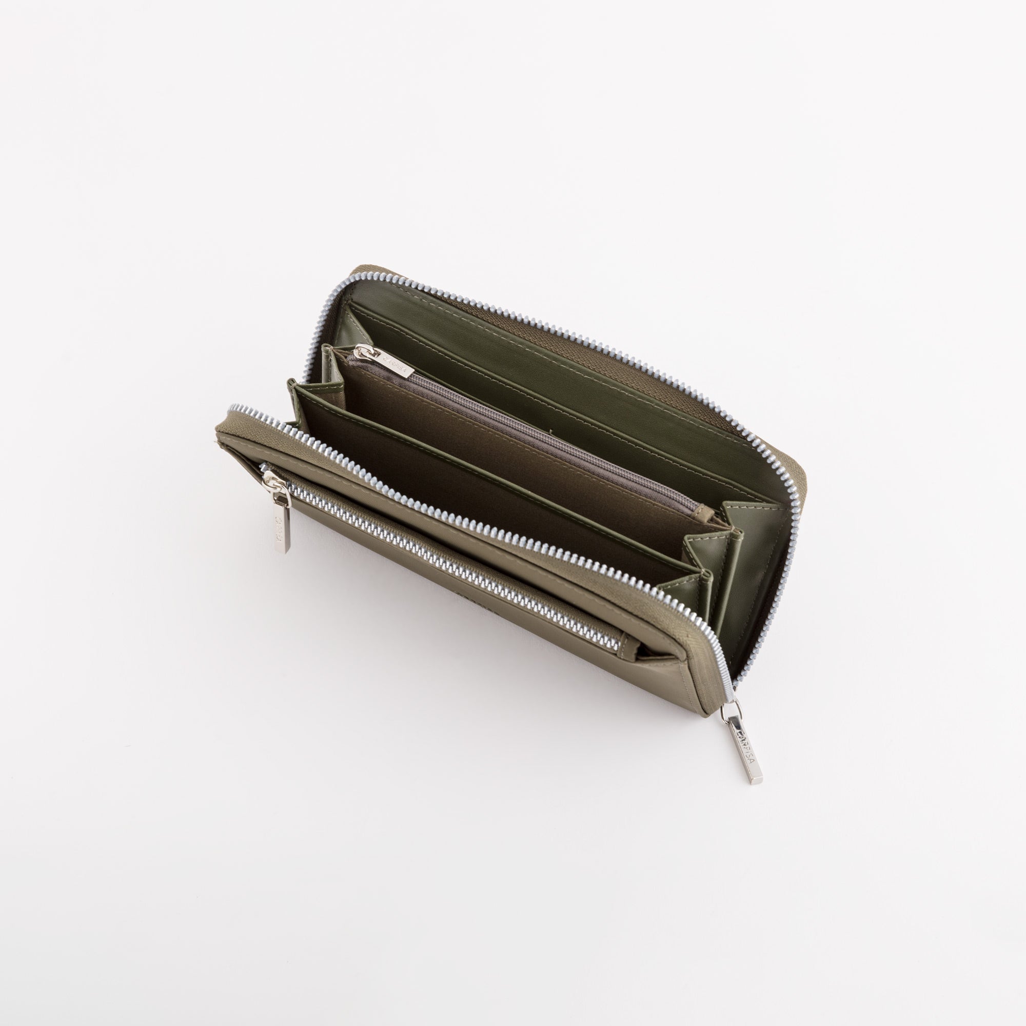 Large Women's Wallet - Eloisa Smoke green