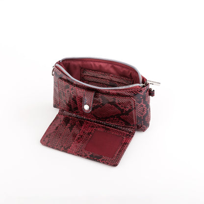 Geldbörse/Schultertasche für Damen - Tamara Pflaume/Mehrfarbig