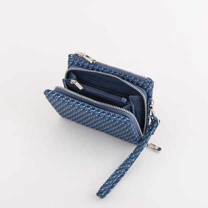 Cartera de mujer - Cartera Tulipano Azul Marino/Multicolor