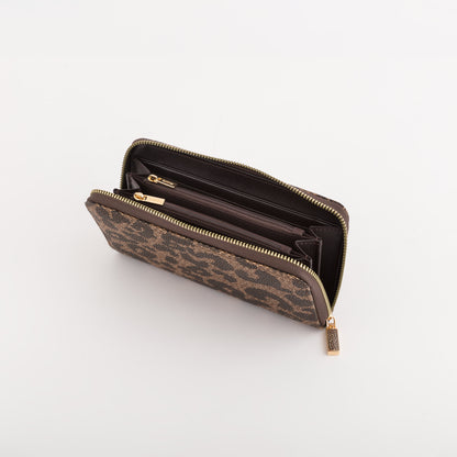 Cartera grande para mujer - Billetera Sabrina Marrón/Multicolor