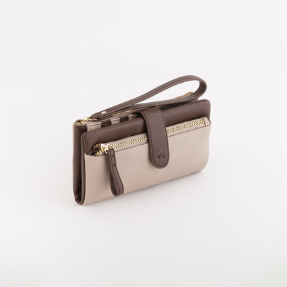 Cartera grande para mujer - Billetera Berna Mármol/Moro