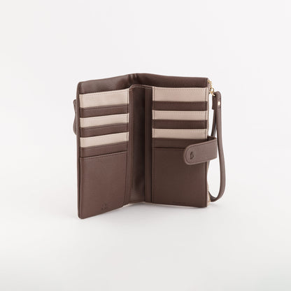 Cartera grande para mujer - Billetera Berna Mármol/Moro