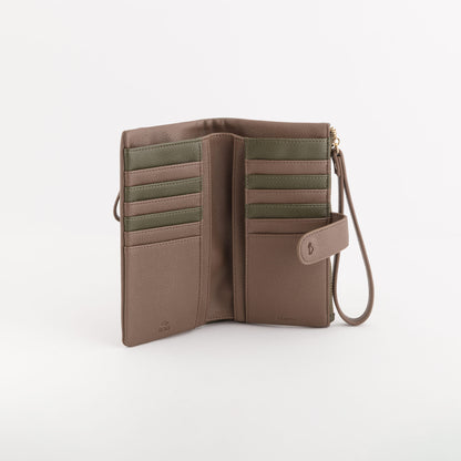 Cartera grande para mujer - Billetera Berna Bosque/Paloma