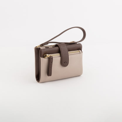 Cartera mediana para mujer - Billetera Berna Mármol/Moro
