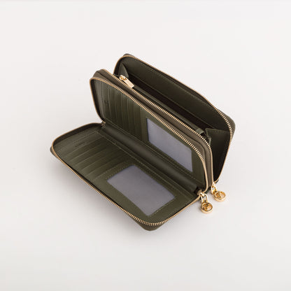 Cartera grande para mujer - Billetera Natalie Aceituna