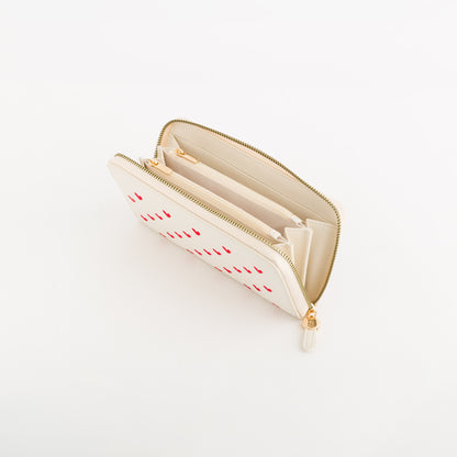 Portafoglio Grande Donna - Lilia wallet v2 Burro/Rosso Rossetto