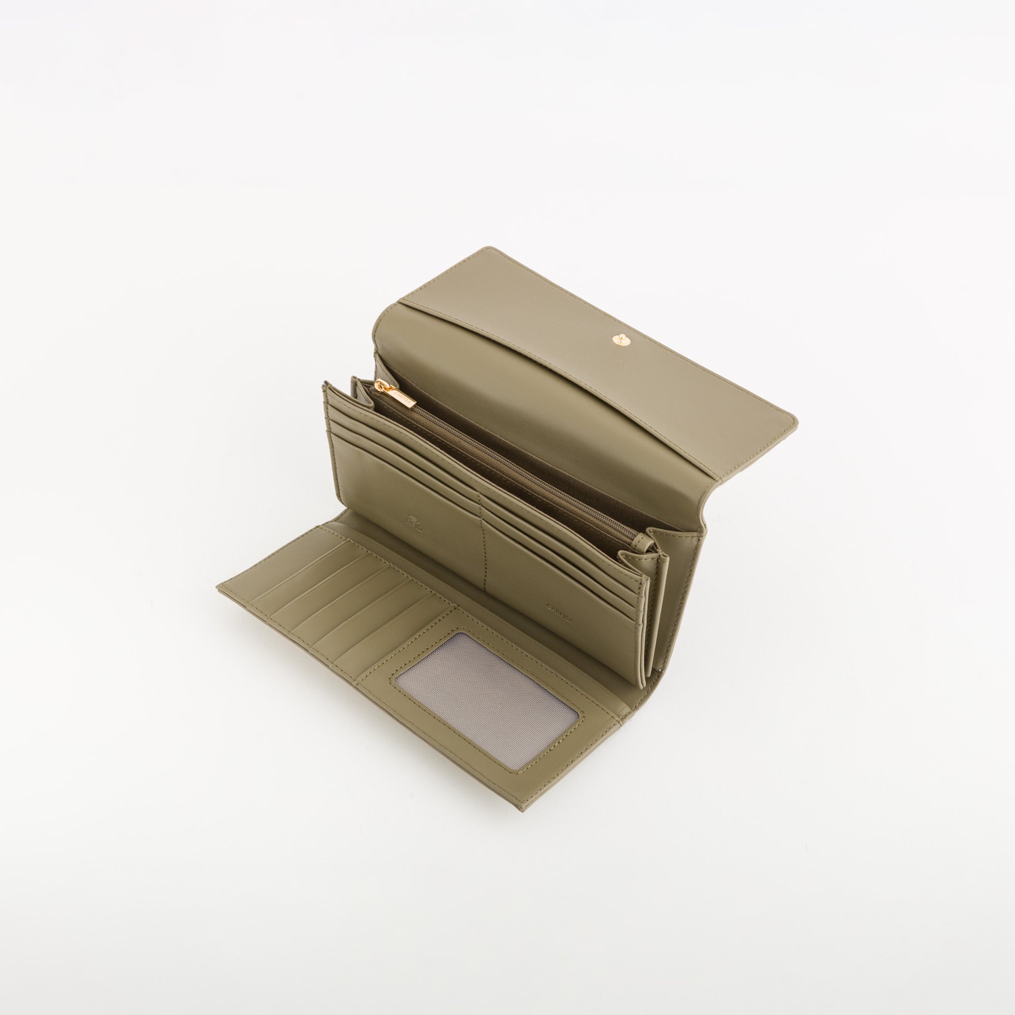 Cartera grande para mujer - Billetera Fresia v2 Verde Lichene/Multi