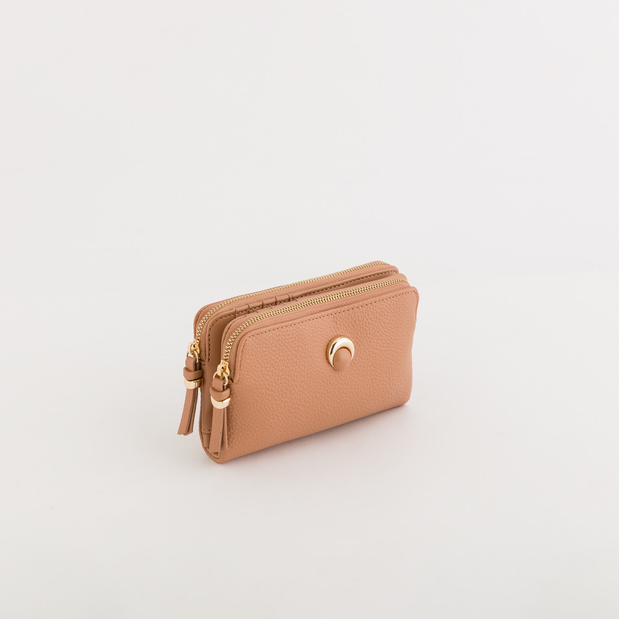 Cartera mediana para mujer - Billetera Gemma Nocciola
