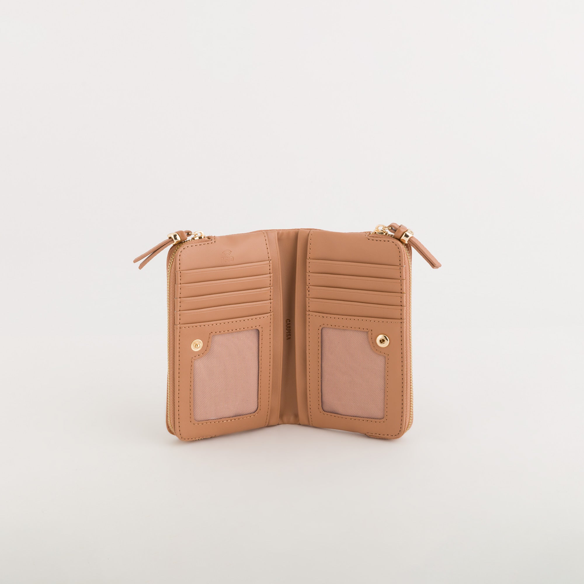 Cartera mediana para mujer - Billetera Gemma Nocciola
