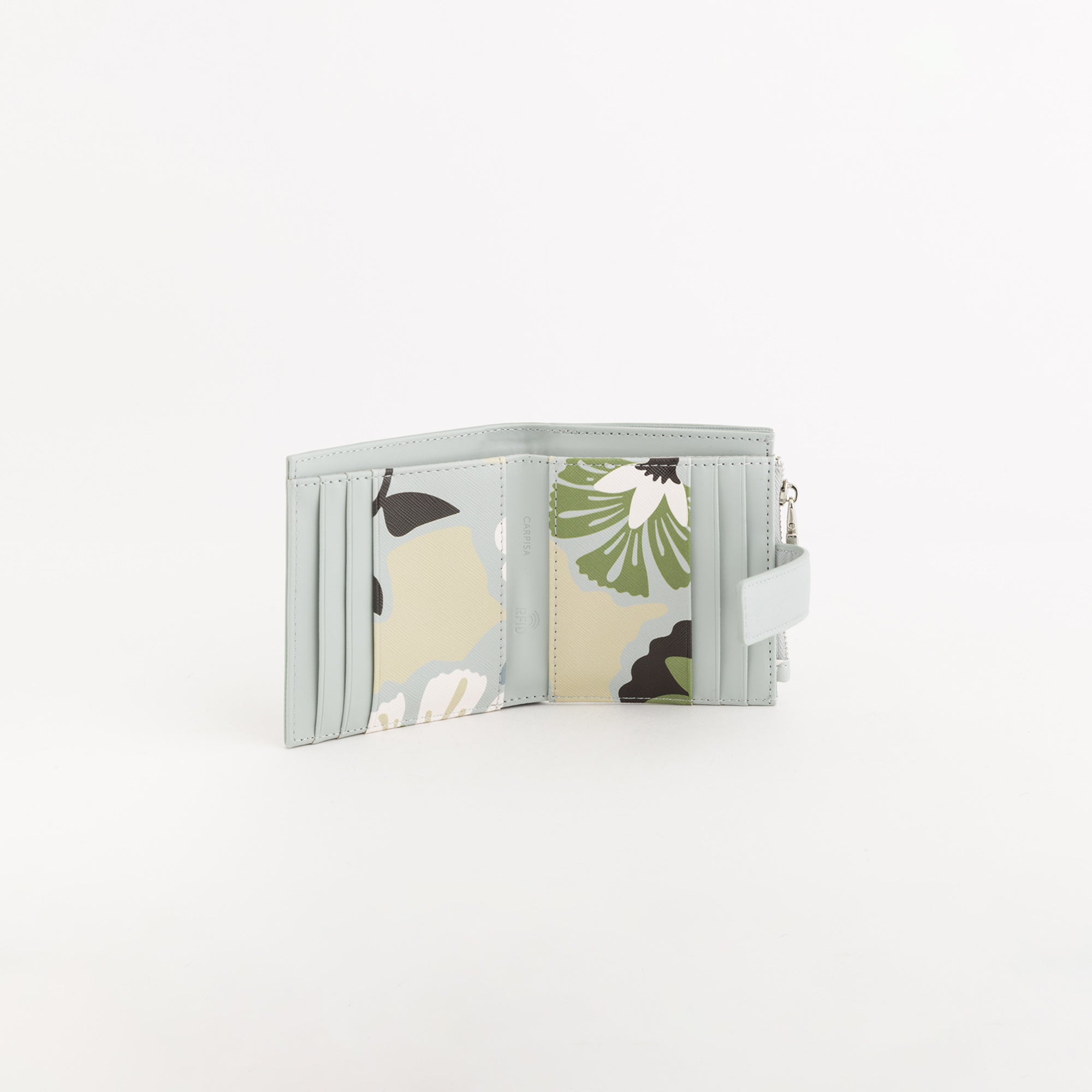 Portafoglio Medio Donna - Bouquet wallet v1 Azzurro Polvere Multicolore