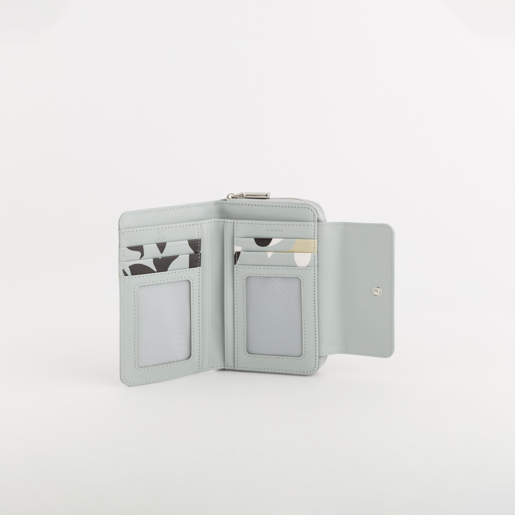 Women's Medium Wallet - Bouquet wallet v1 Multicolored Dusty Azure Blue