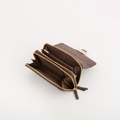 Portafoglio/Tracollina Donna - Michela wallet v2 Cioccolato