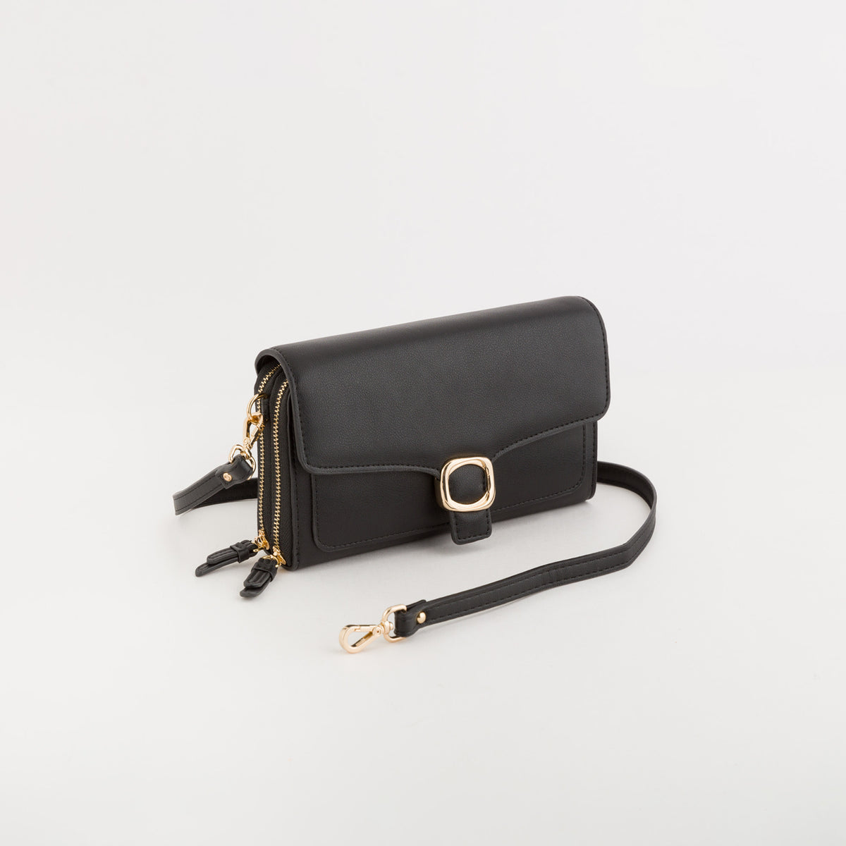 Women's Wallet/Shoulder Bag - Michela wallet v5 Black