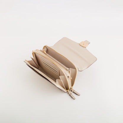 Women's Wallet/Shoulder Bag - Michela wallet v5 Cream