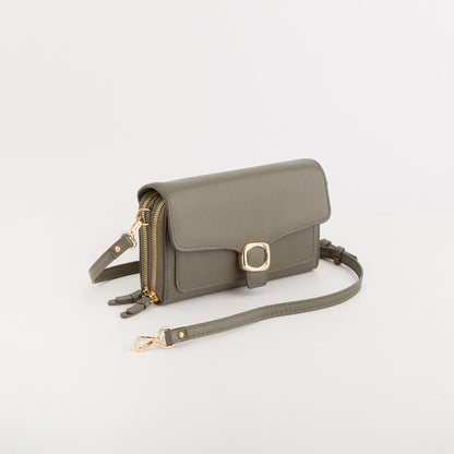 Geldbörse/Schultertasche für Damen - Michela Wallet v5 Olive