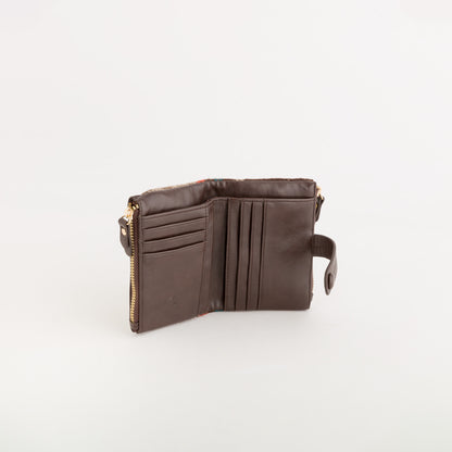 Portafoglio Medio Donna - Kitty wallet v2 Cioccolato Scuro/Multi