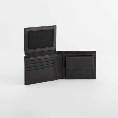 Herrenbrieftasche - Hiroki Schwarz/Grau