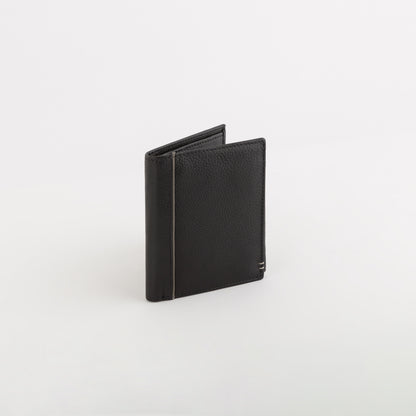 Herrenbrieftasche - Hiroki Schwarz/Grau